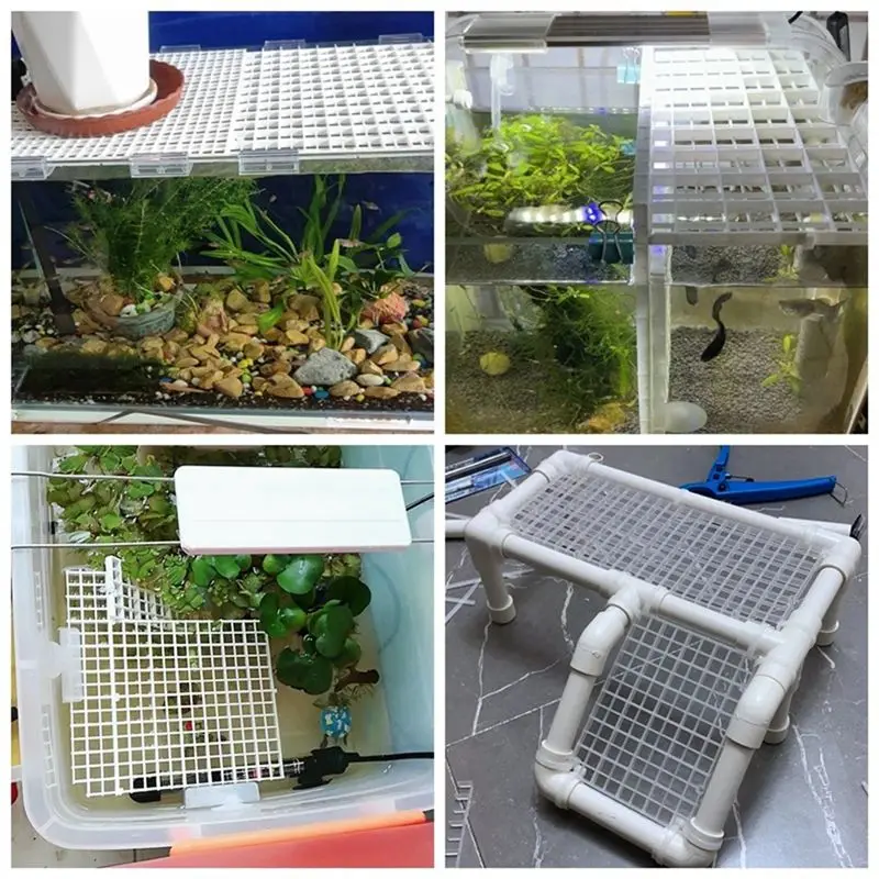 AFOURT-10 Stück Aquarium Trennwand Isolationsplatte Filter Trennplatte Netz Kunststoff Trennwand – Detail 2