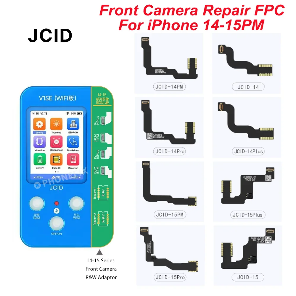 

Адаптер для чтения и записи фронтальной камеры JCID V1SE, Шлейф для ремонта камеры для серии iPhone 14 -15, решает ошибку задержки при внешнем фокусе камеры