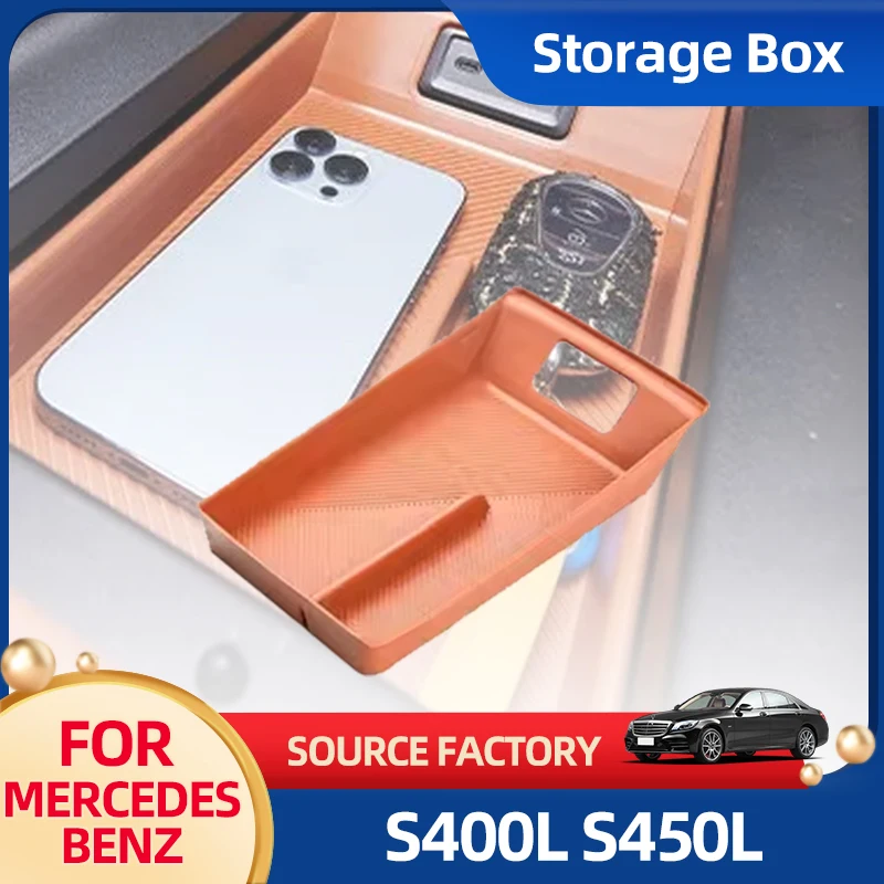 

Наклейки для интерьера, подходят для Mercedes-Benz S400L, подлокотник с центральным управлением, силиконовый ящик для хранения S450L, ящик для хранения ca