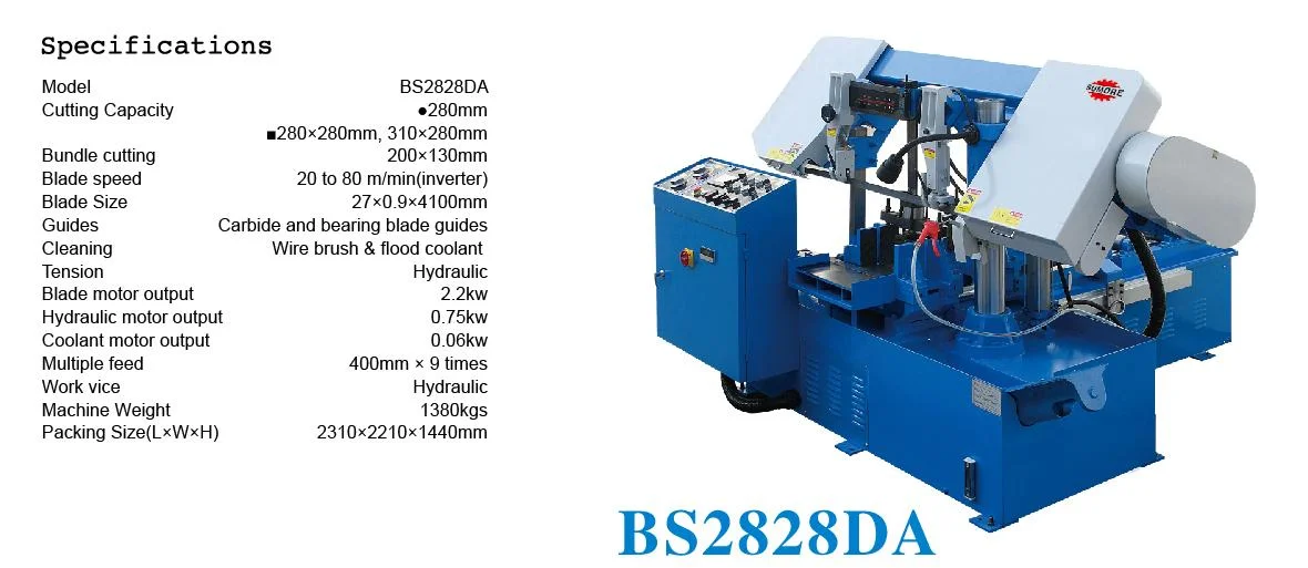 Inverter Variable Speed Horizontal Metal Band Sawing Bandsaw Machine