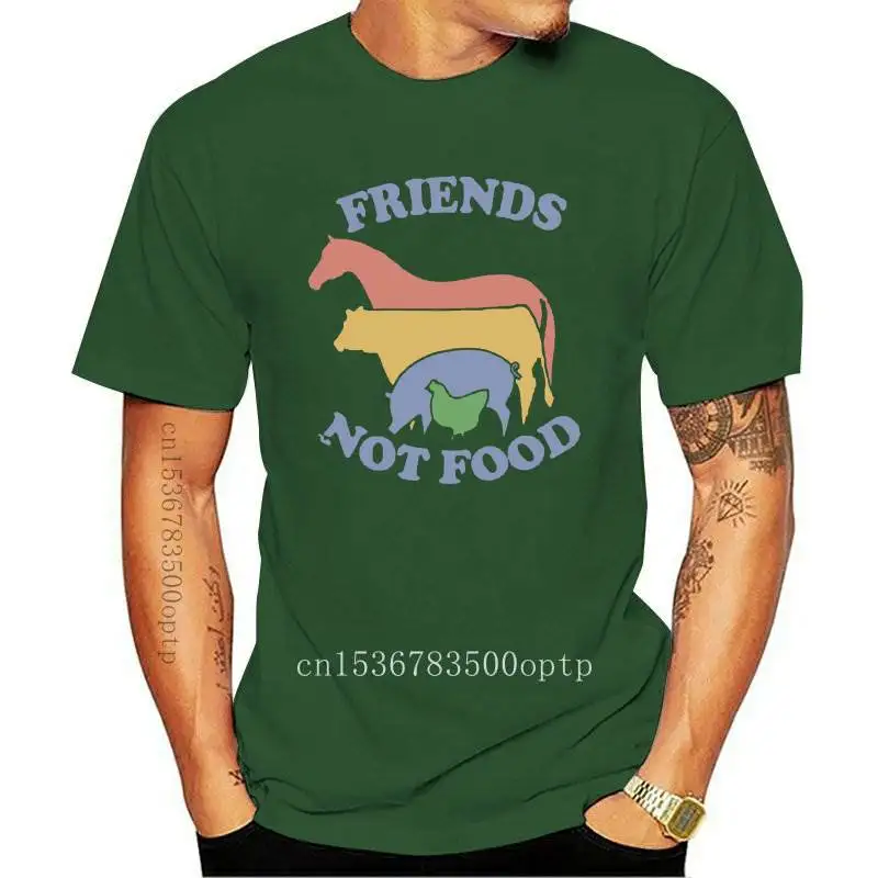 New Hillbilly Friends Not Food Cotton T-shirt Vintage Tshirt Tee Gift for Vegan Shirt Vegetarian Natural Cute Hippie 80s 90s Top