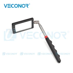 VECONOR Espejo de inspección de cabeza Flexible telescópico portátil con luz LED Herramientas manuales automáticas de visualización giratoria de 360 grados ajustables