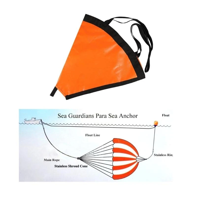 

652F Drogues Дрейфующий тормозной костюм Морские якоря из ПВХ Аксессуары для надувных лодок