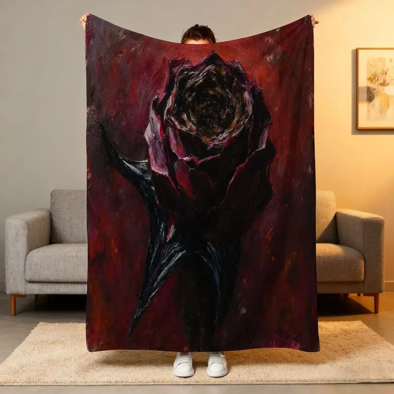 1 manta polar rosa roja oscura: tono burdeos, regalo cómodo para todas las estaciones de otoño/invierno