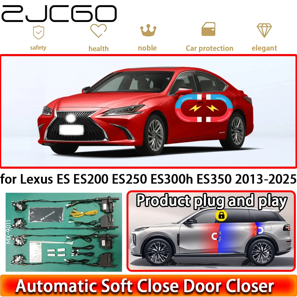 ZJCGO for Lexus ES ES200 ES250 ES300h ES350 2013-2025 Soft Close Door Kit Power Closing Latch System Auto Pull Door Easy Close