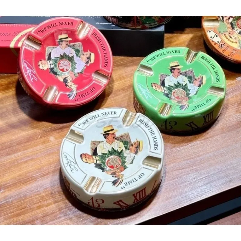 Household American Style Retro Sentiment Living Room Outdoor Oversized Ceramic Ashtray Cigar Holder