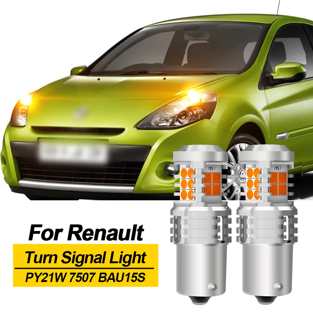 

BMTxms 2pcs PY21W BAU15S LED Turn Signal Light Blub Canbus For Renault Clio 3 Kadjar Kaptur Koleos 1 Laguna 2 Megane 4 CC Twingo
