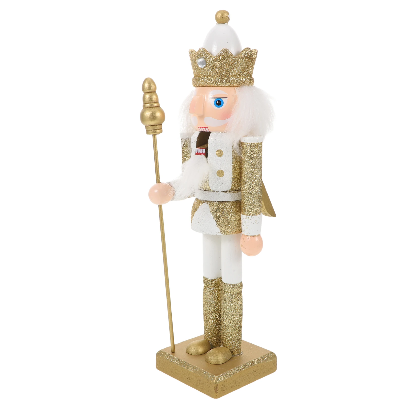 

Nutcracker Ornament Holidays Dinner Table Decoration Golden Christmas Figurines