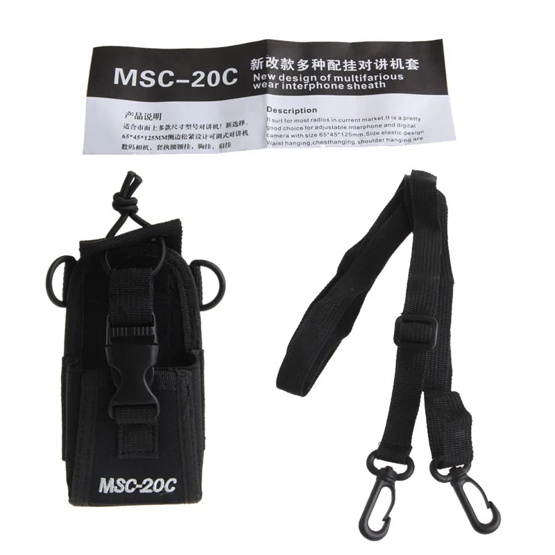 Nylon Radio Walkie Talkie Holder Bag Belt Pack Hunting Magazine Durable Dropsale