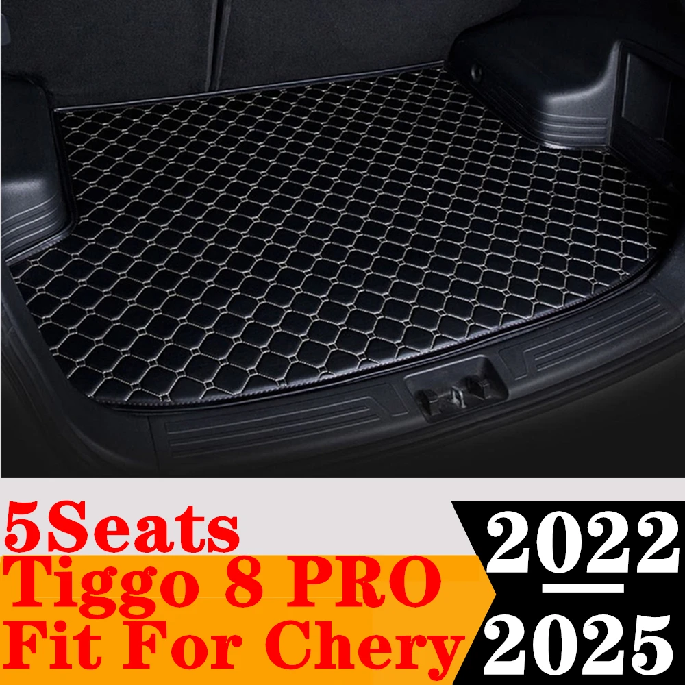 Car Trunk Mat For Chery Tiggo 8 PRO 5Seats 2025 2024 2023 2022 Rear Cargo Liner Tail Boot Tray luggage Pad Vehicles Carpet Parts