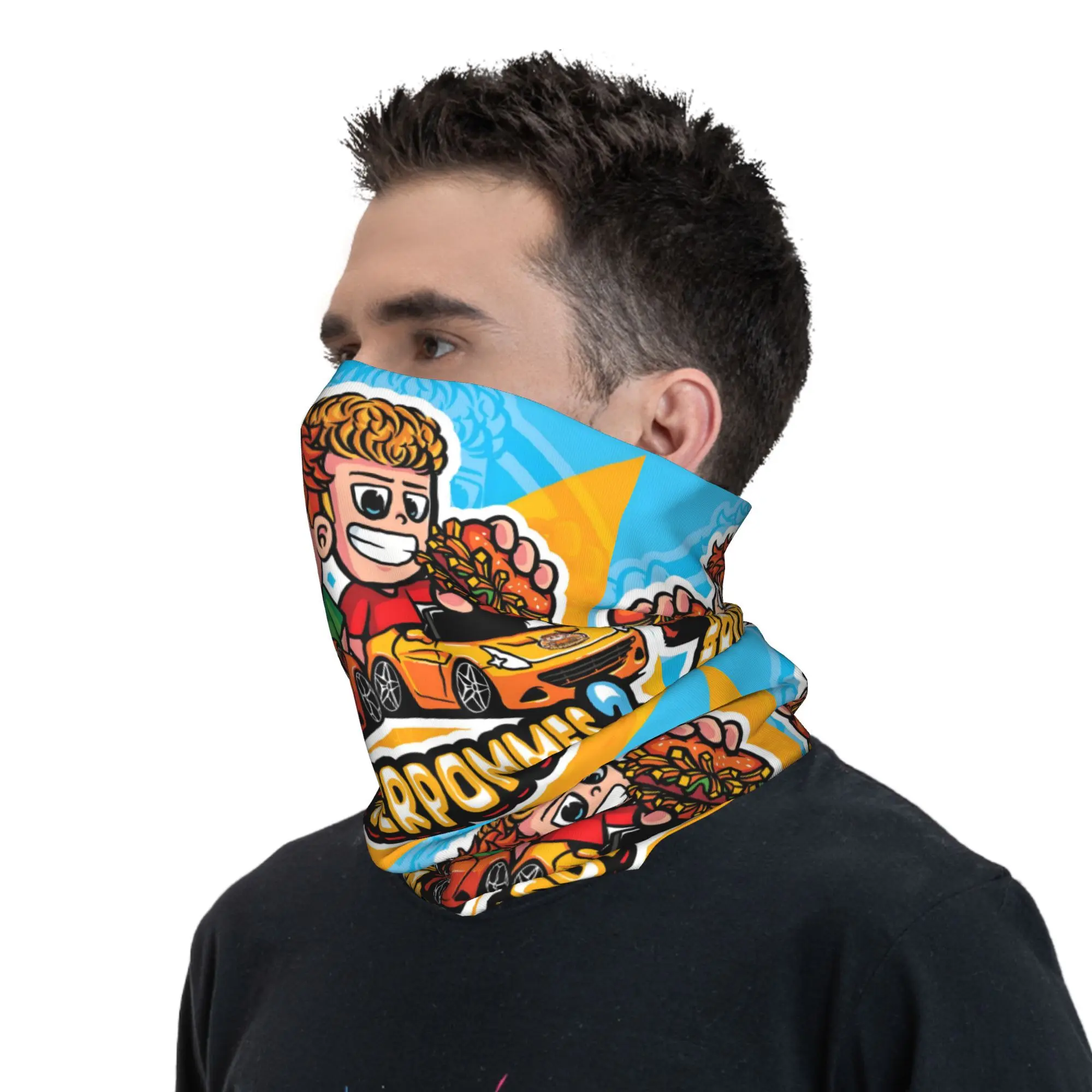 مخصص L-Lukasbses B-Burgerpommes الهيب هوب باندانا الرقبة الجراب للتزلج الجري النساء الرجال التفاف وشاح كلاسيكي     عقال أكثر دفئا