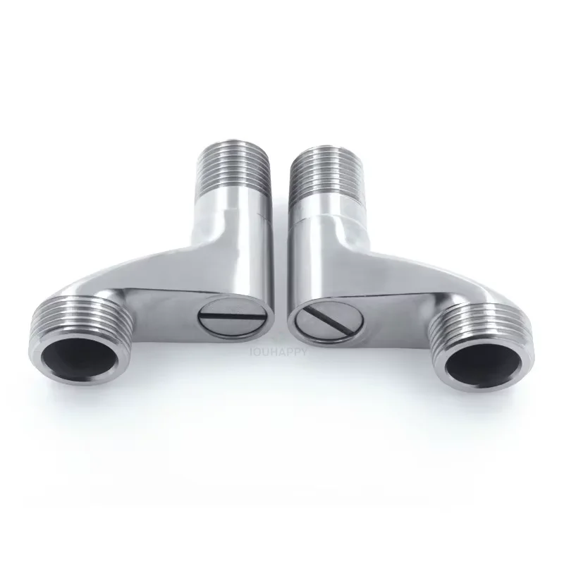 

2Pcs/Set Width Adjustable Angle Valve Shower Faucet Curved Joint Wall Mounted Shower Faucet Adapter Part Bathroom Accessories
