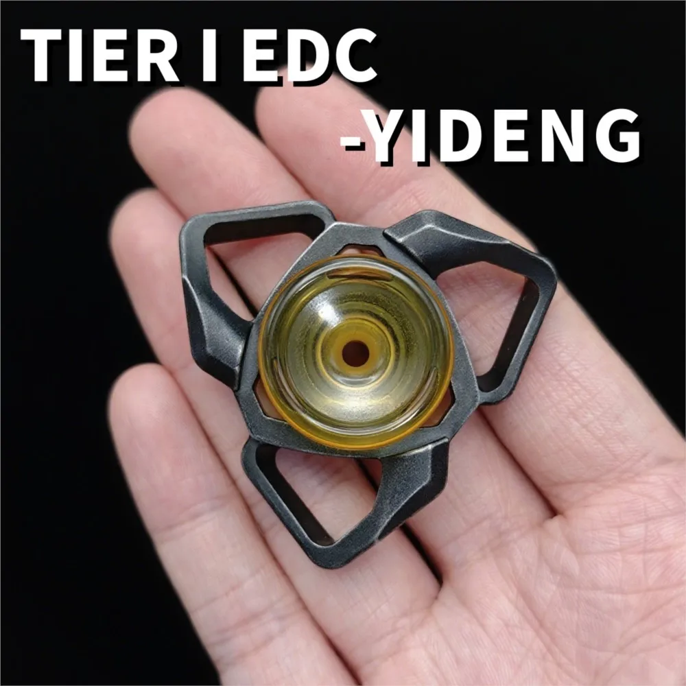 TIER I EDC YIDENG Fidget Spinner Stainless Steel PEI Fidgeting Spinners Necklace Pendant Anxiety Relief Gadgets