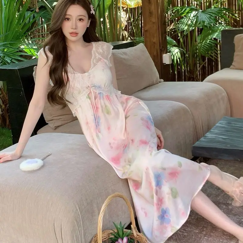 Women's Clothing Sexy Women Night Wear Female Sleepwear Woman Nightgowns Women's Nightgown Seductive Sexy Sleeping Sweaters Home