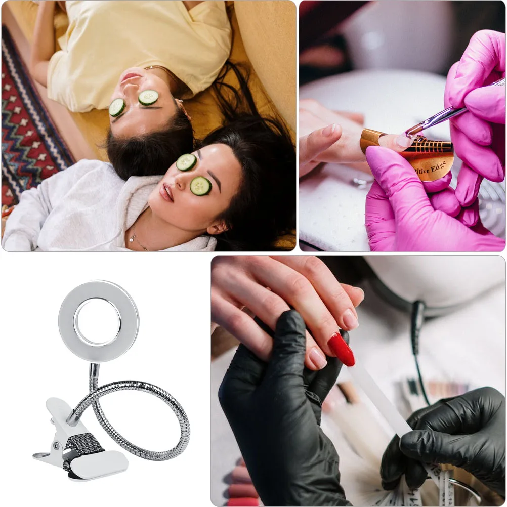 

Eyebrow Beauty Lamp LED Foldable Manicure Desk Light for Nails Handheld Crafting Adjustable Eye Protection Aluminum Heat