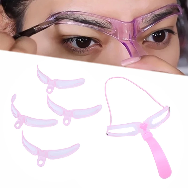 Kit di stencil per sopracciglia portatile: modello riutilizzabile per modellare le sopracciglia e strumento di trucco guida per principianti