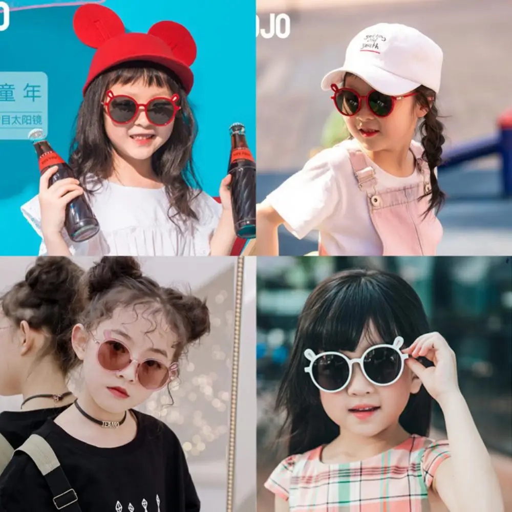 1/5PCS Childrens Sun Glasses Plastic Cute Ear 2023 Party Sunglasses Kids Sunglasses Portable Summer Colorful Baby Eyeglasses image 6