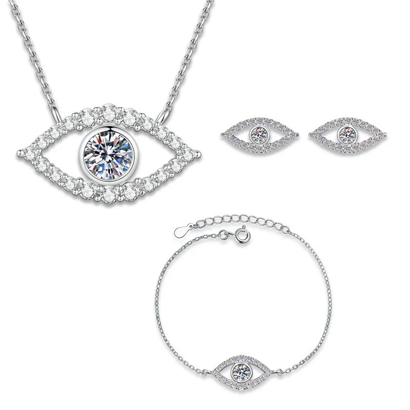 

XL606 Lefei Fashion Luxury Trendy Classic Moissanite Design Classic Eye Necklace For Women s925 Silver Party Charms Jewelry Gift