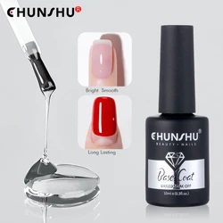 CHUNSHU 10ML mocny, płaszcz podstawowy długotrwały, trwały żelowy lakier do paznokci bazowy przezroczysty szybkoschnące narzędzia do Manicure do paznokci