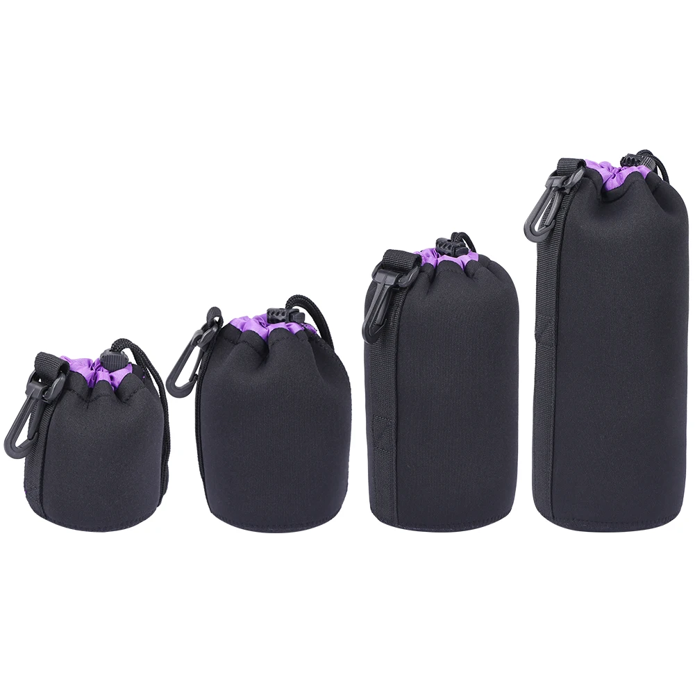 SLR Camera Set Lens Pouch Case Drawstring Shockproof Soft Protective Bag Carrying Handheld Camera Elements for Neoprene