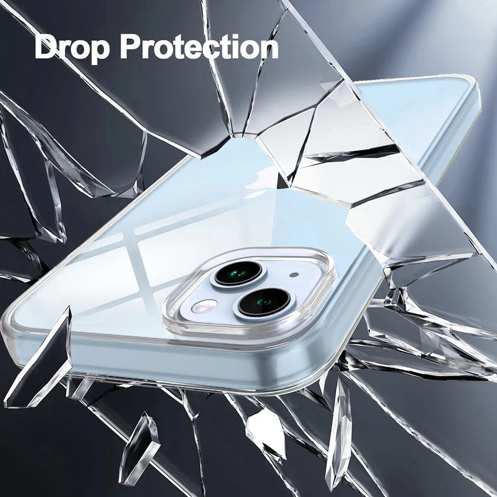 360 ° Etui Full Body Cover do iPhone\'a 16 15 14 13 12 11 Pro Max Plus Mini Clear Hybrid Thin Hard Silicone Soft Shell Shockproof