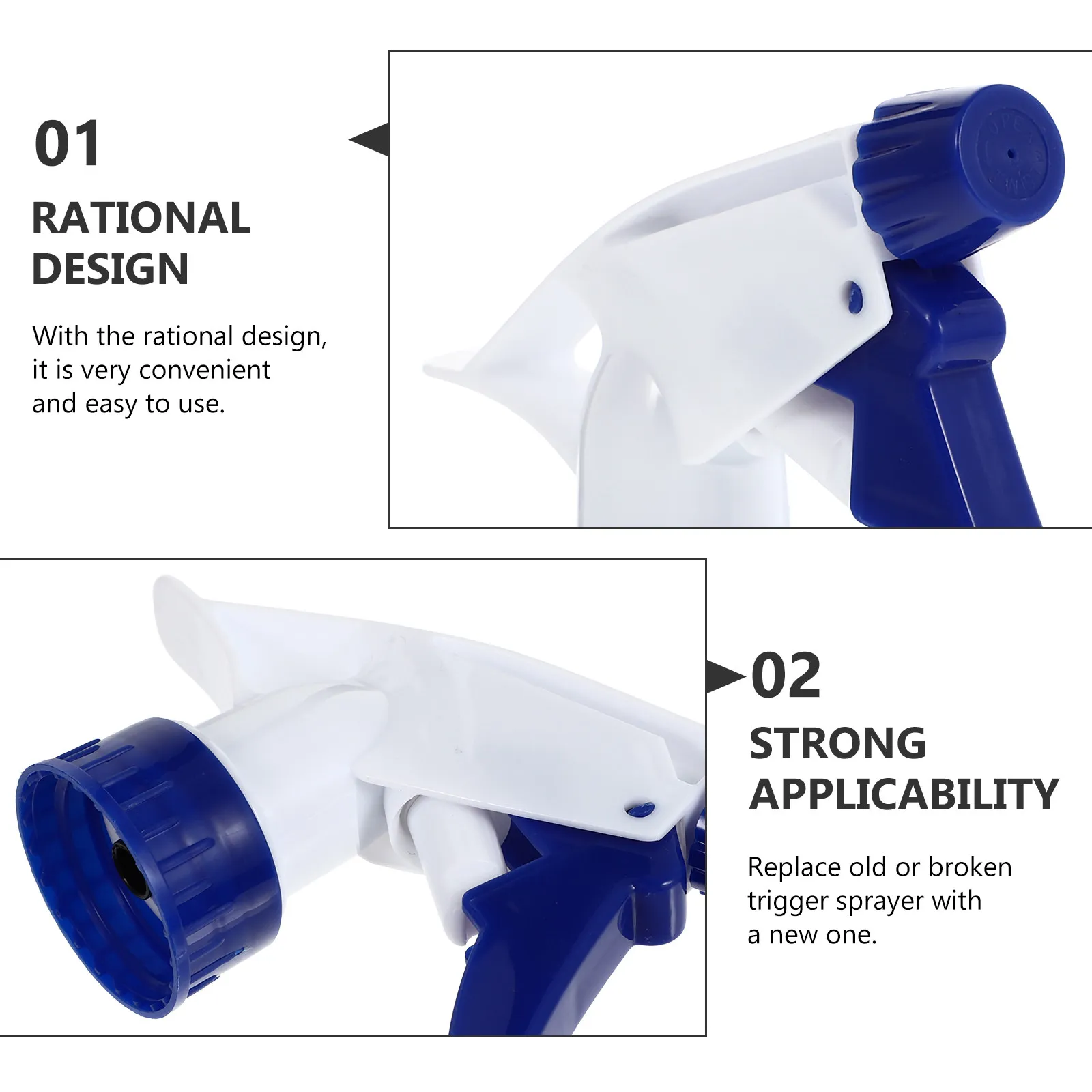 15Pcs Spray Bottle Nozzles Replacement Plastic Trigger Sprayer Heads for Gardening Watering Bottle Spray Tops Sprayer Heads