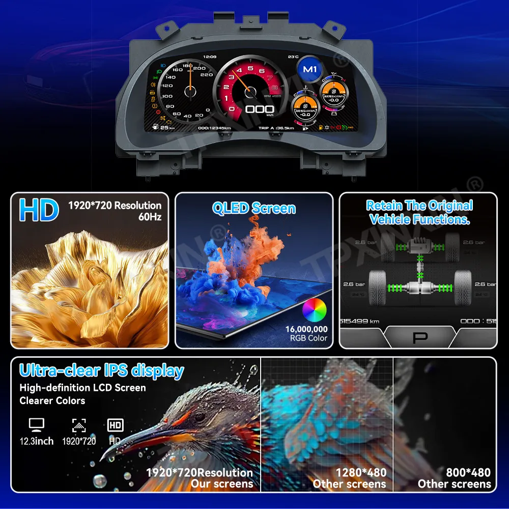 

For Infiniti G25 G35 G37 G37 SQ60 2007-2013 Digital Cluster Car LCD Dashboard Panel Virtual Cockpit Instrument Speedometer