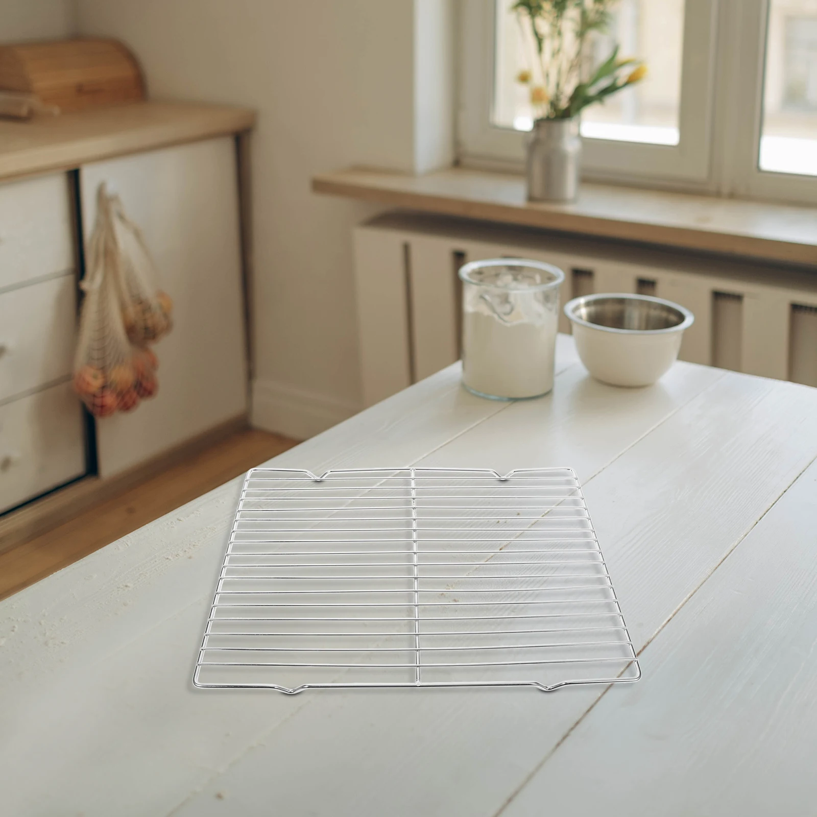 

Fried Snack Net Stainless Steel 304 Oil Draining Rack Kitchen Drainer Reusable Fryer Mesh Tray Oven Air Food Storage Strainer