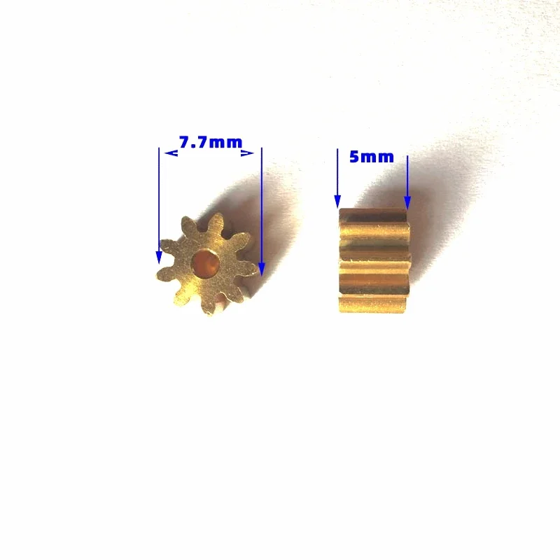 M0.7 9/10/12 Teeth Copper Motor Main Gear 0.7M 9T 2MM 3.1mm 3.6mm DIY Spindle Toy Cylindrical Gear