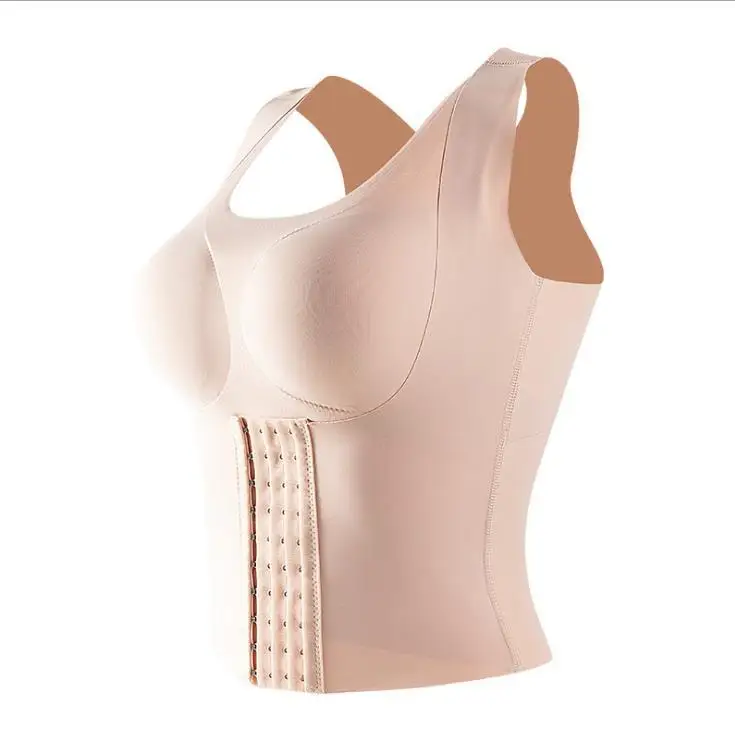 Women Reductive Girdle Posture Corrector Bra Seamless Underwear Sheath Slimming Corset Tops Tummy Control Body Shapers Tank