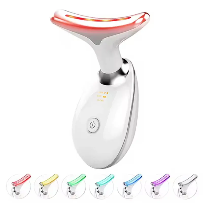 Newest 7 Colors Neck Face Beauty Device Facial Lifting Machine Skin Tighten Reduce Double Chin Anti Wrinkle Remove