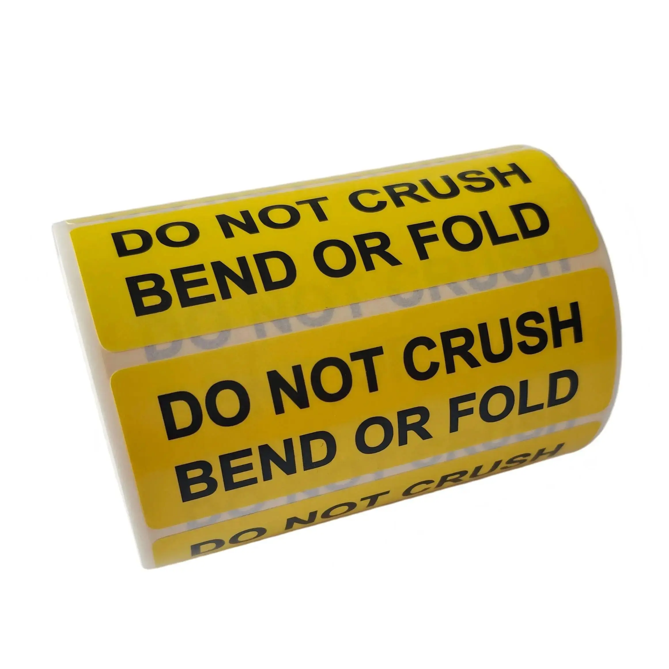 1 Inch ×3 Inch 'DO NOT Crush Bend OR FOLD' Warning Shipping Stickers Self Adhesive Labels (Fluorescent Yellow 250 Stickers/Roll)