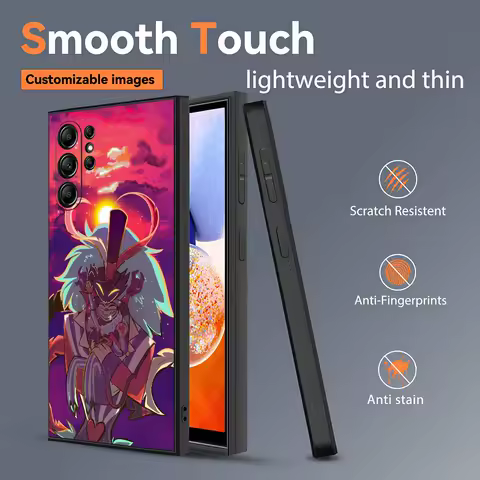 H-Hazbin Hotel Phone Case For Samsung Galaxy S25 S24 S23 S22 S21 S20 Ultra Plus Shockproof Anti Slip Frosted Matte Soft Cover