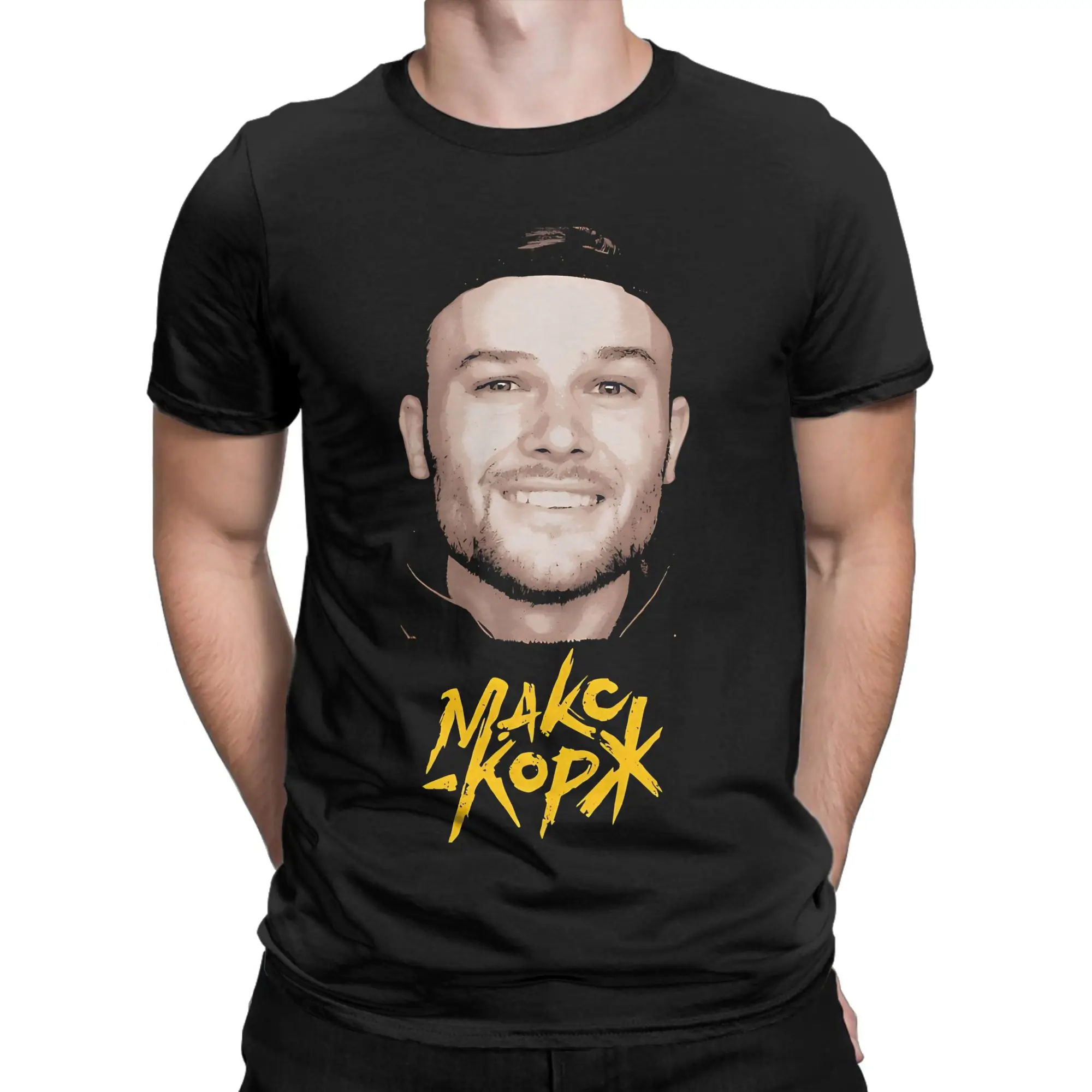 Funny Max Korzh Belarusian Singer Макс Корж  T-Shirts Men Crew Neck Cotton T Shirt  Short Sleeve Tee Shirt Gift Idea Clothes