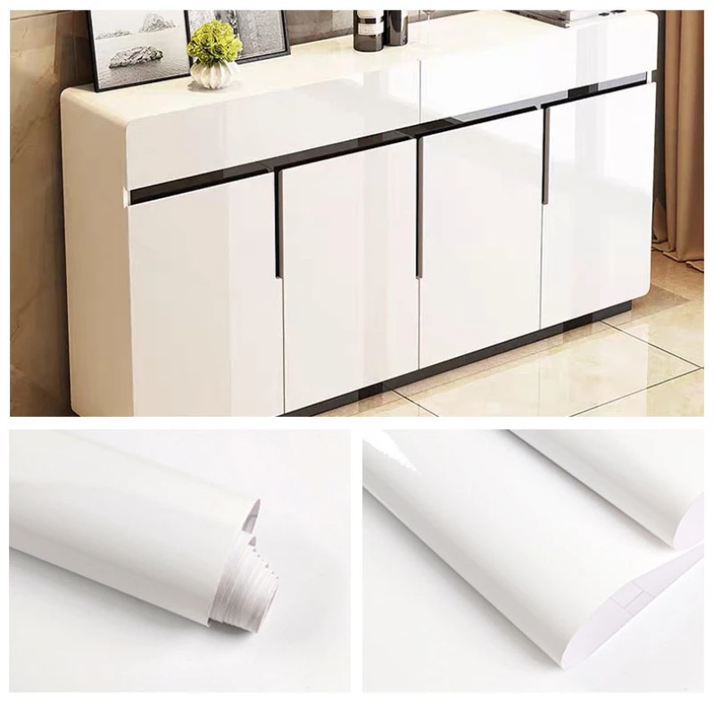 Diy sólido pvc adesivo adesivo papel de parede para móveis casca e vara cozinha vinil gabinete à prova dwaterproof água adesivos de parede decoração do quarto