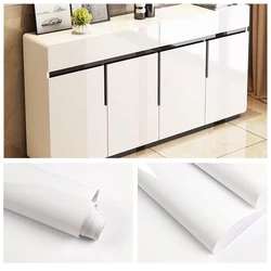 DIY Solid PVC Adhesive Sticker Wallpaper for Furniture  Peel and Stick Kitchen Vinyl Cabinet Waterproof Wall Stickers Room Decor