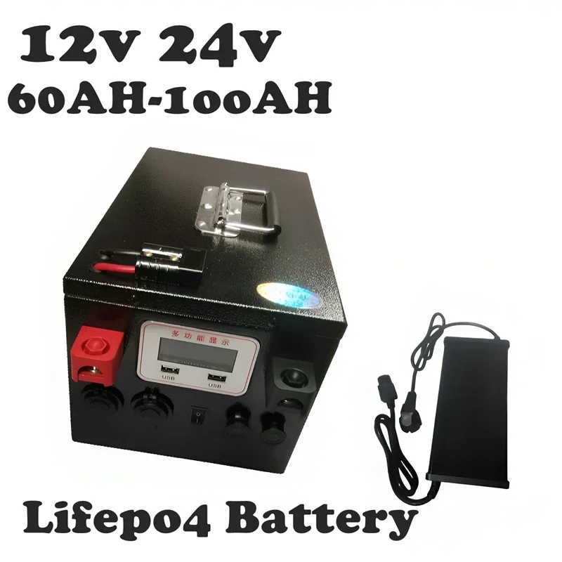 12v 24V 120ah 150ah lifepo4 battery 150ah 200ah mobile power with 2 cigarette lighters Anderson High power camping battery