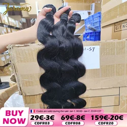 28 30 Inches Human Hair Bundles Body Wave 100% Brazilian Human Hair Bundles Raw Hair Bundles 1/3/4 PCS Human Hair Bundles Weaves Fast Delivery 3 Days France