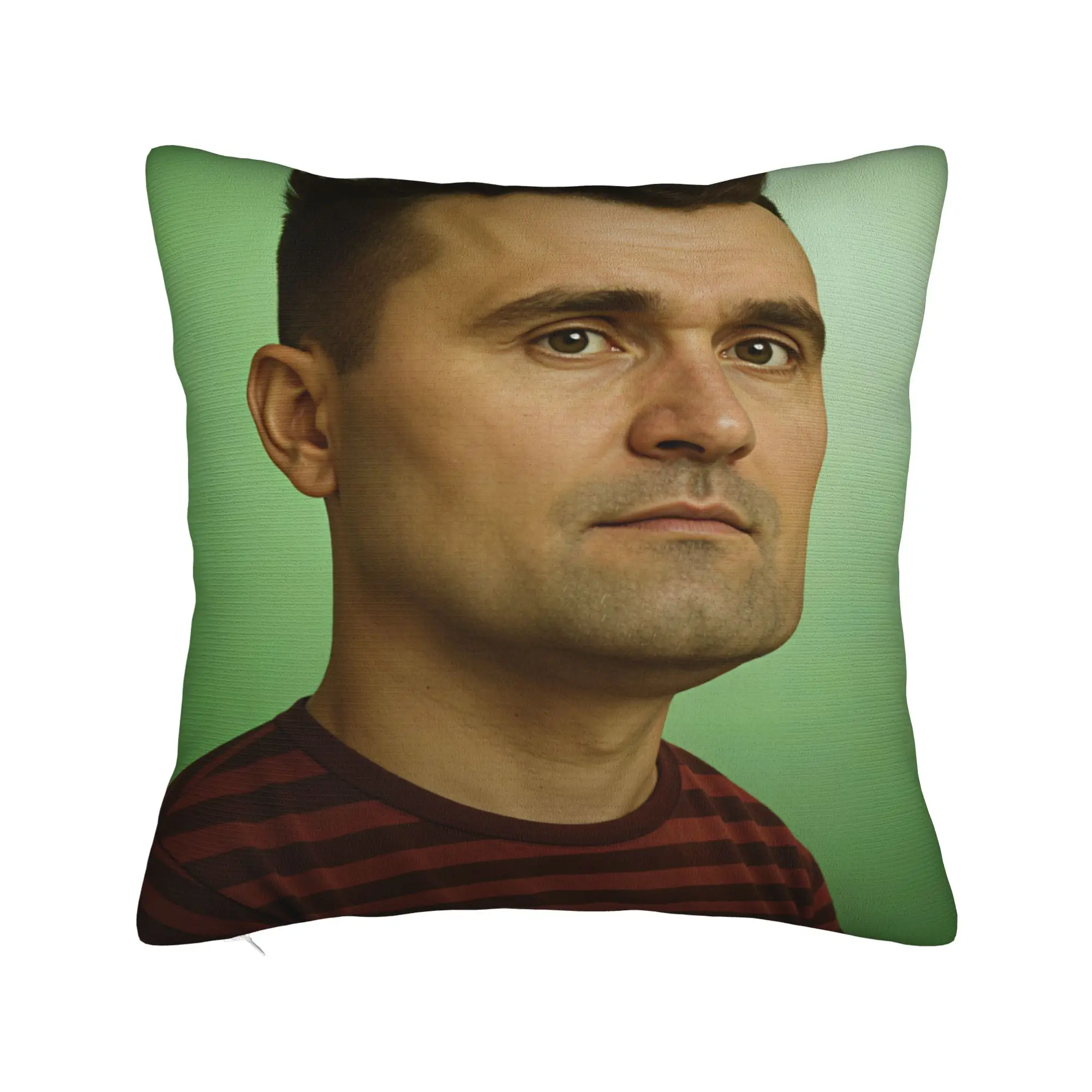 Pillow Cover Charlie Kirk Green Screen Portrait  Funny Pillow Case For Sofa Bedroom Home Decor Pillowcases