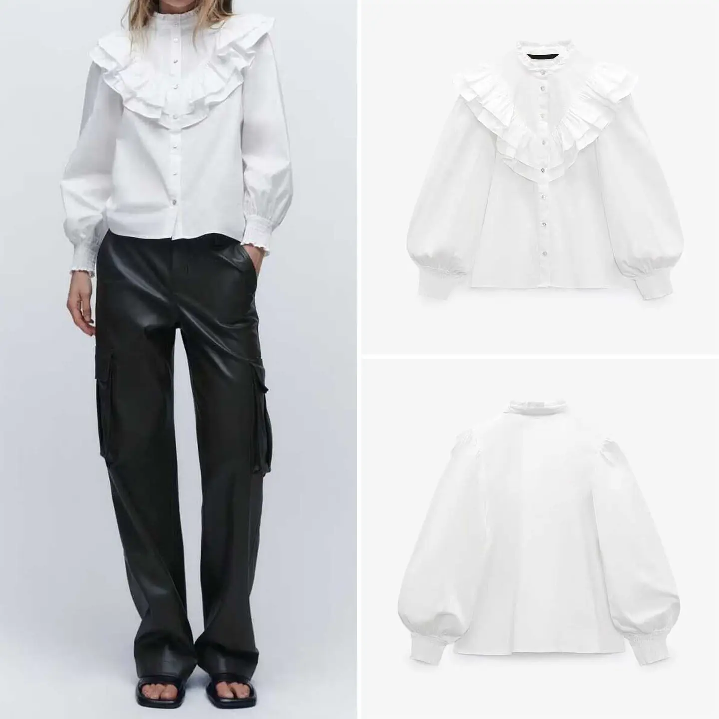 

Z Women's Faion irt Decorative Layered Personali Sli Bubble Sve Long Sve Winter Collection 2025