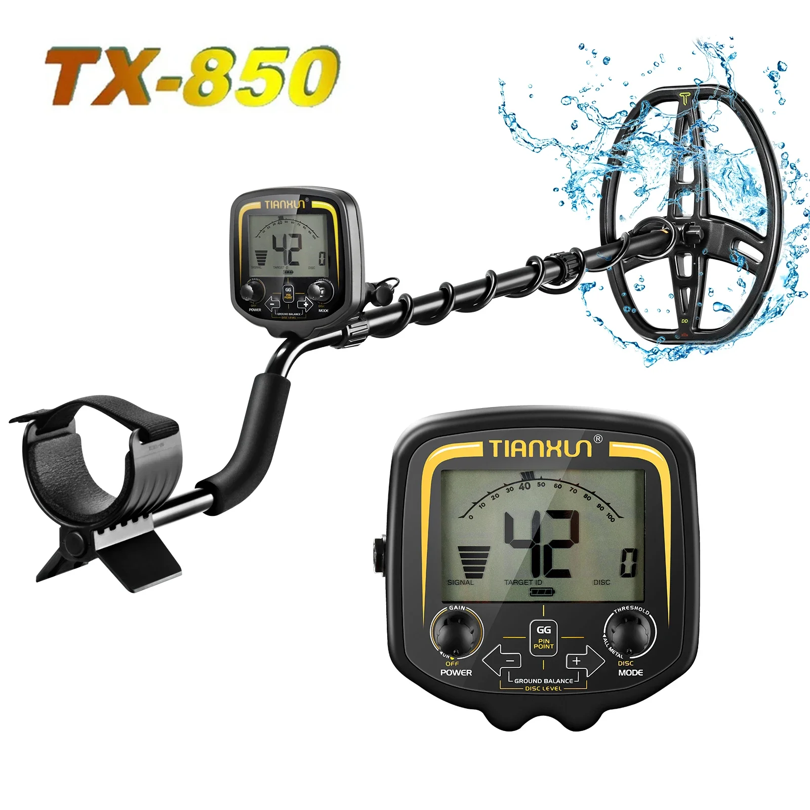 المهنية Tianxun TX-850 للكشف عن المعادن تحت الأرض عمق المياه برهان الماسح الضوئي كاشف الذهب الكنز هنتر