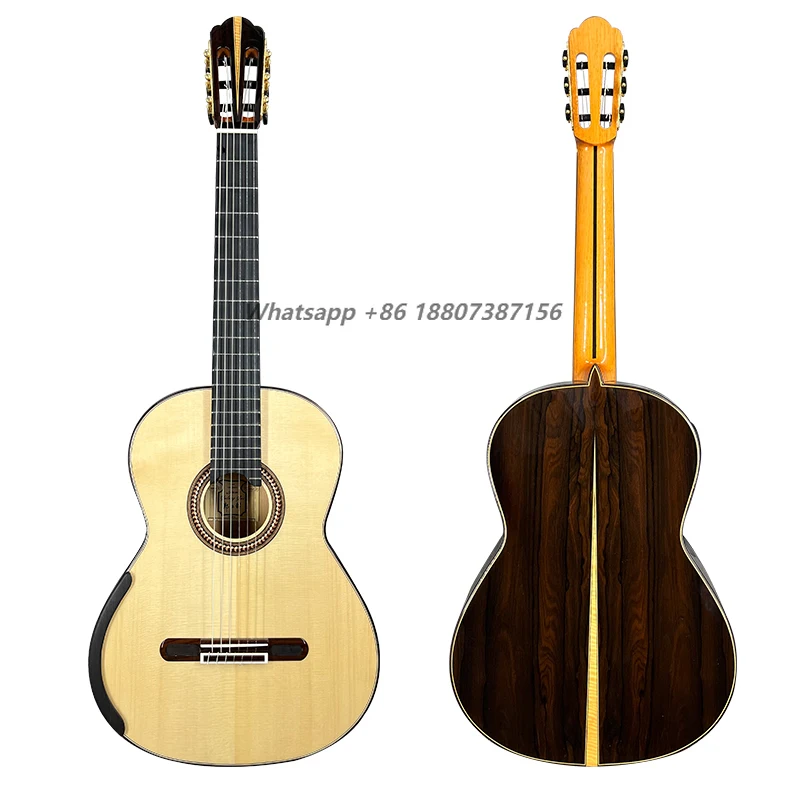 

Aiersi Manufacture Handmade Professional Yulong Guo Double Top All Solid Classical Concert Guitar Vintage Musical Instrument
