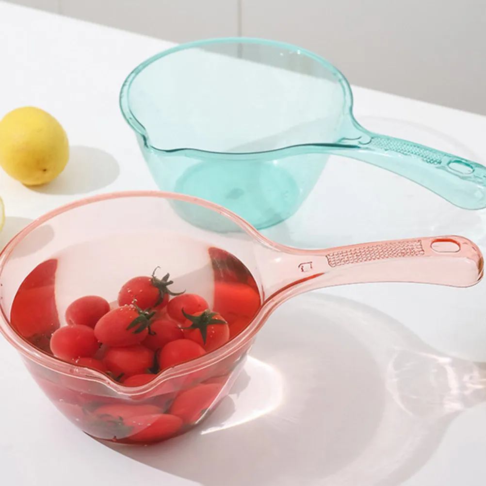 

Набор из 3 утолщенных пластиковых черпаков для воды, кухонные ложки, прозрачные бытовые черпаки, практичные пластиковые ложки для фруктов