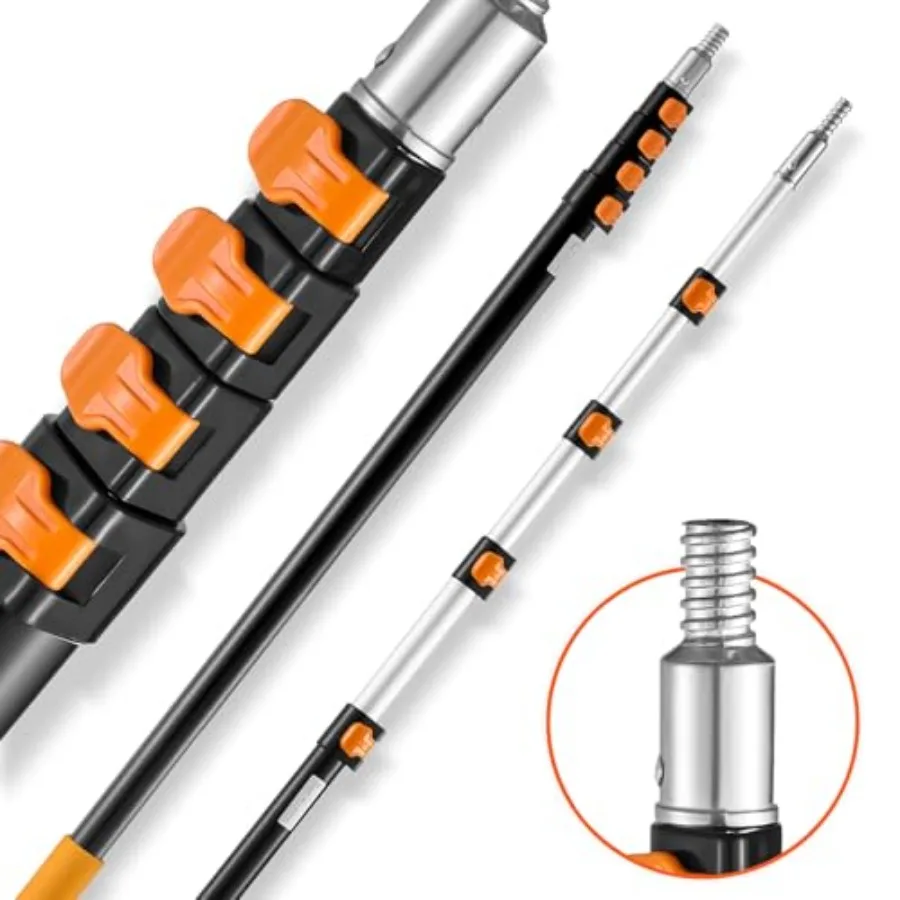 

VEVOR Telescopic Extension Pole, Multi-Purpose Extension Pole, Sturdy Aluminum Alloy Paint Extendable Pole with Flip-Lock Desig