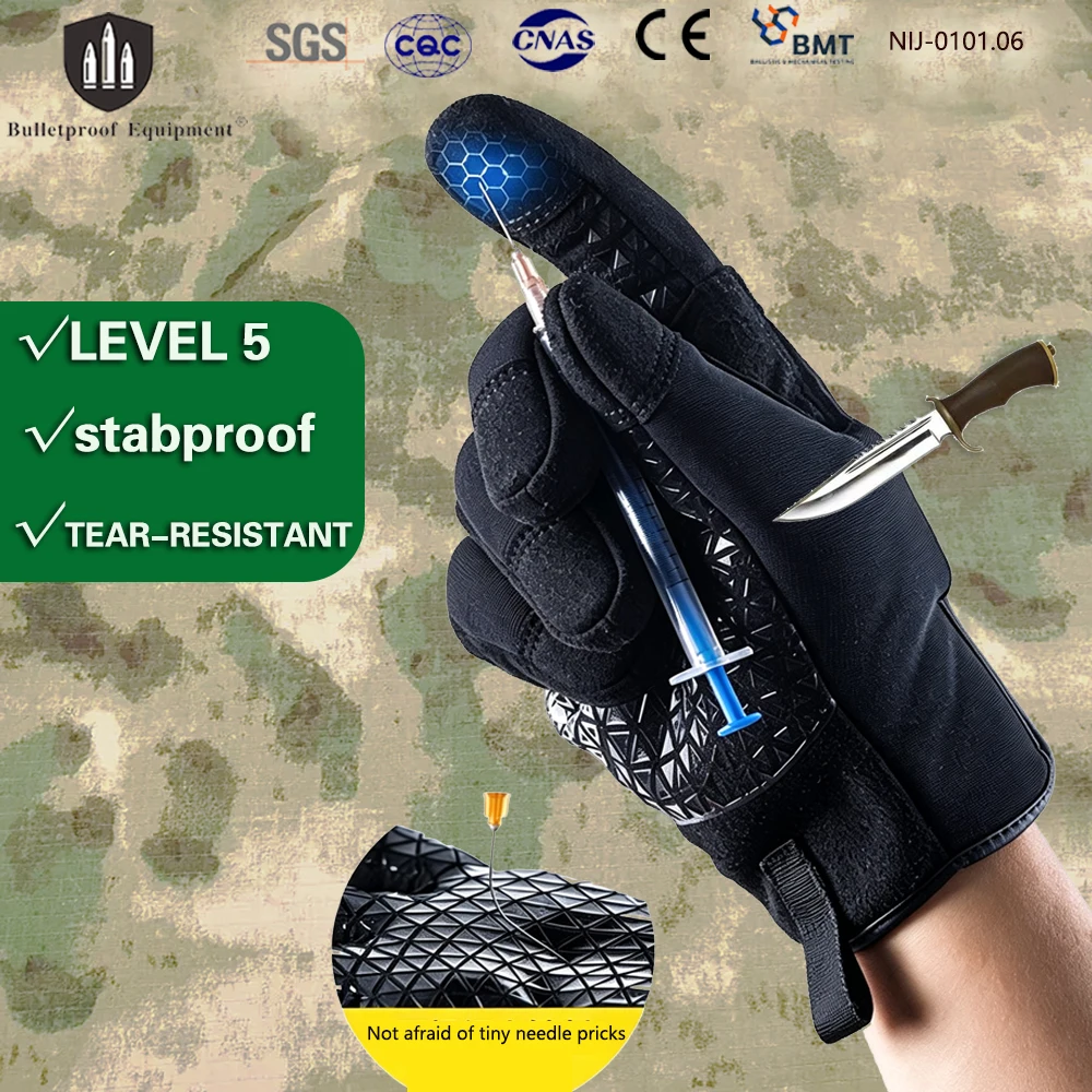 Stab‑Proof Cut‑Resistant Gloves, Industrial Safety Work Gloves Palm Anti‑Puncture Anti‑Prick Anti‑Knife Anti‑Needle  Protection