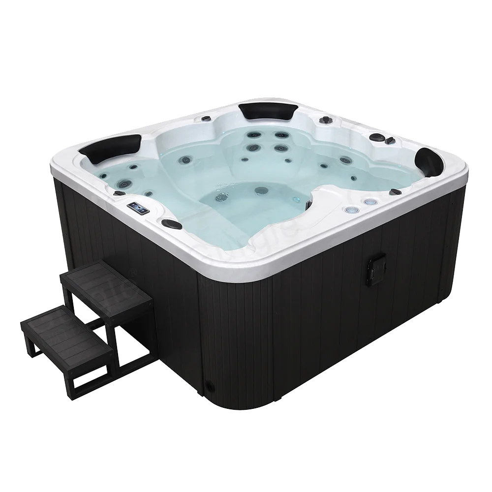 Hot Sale Square Classic Spas Air Massage Outdoor Bathtub 5 Person Balboa Jacuzzier Hot Tub