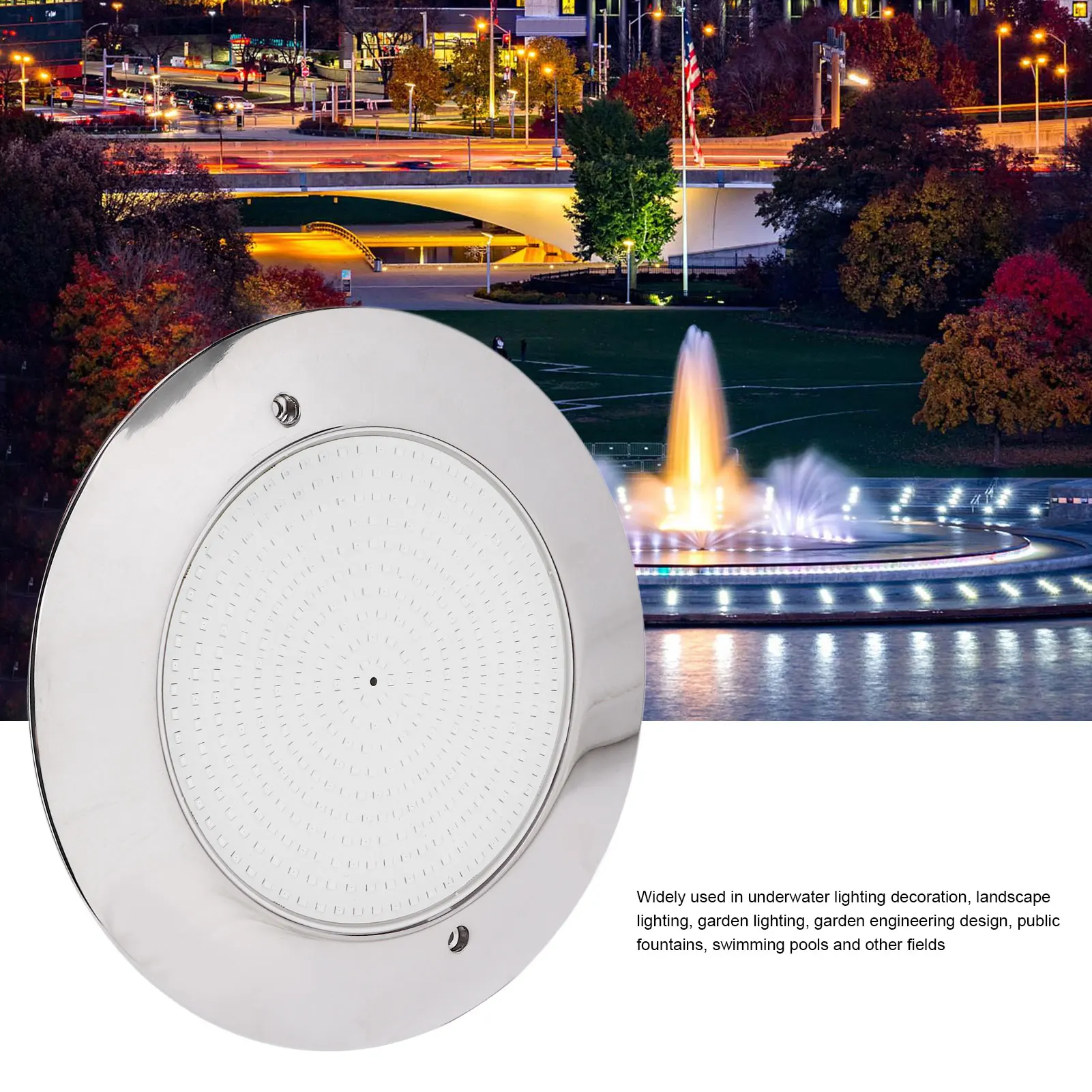 

Swimming Pool Light Ultra Thin IP68 Waterproof 360LED RGB Underwater Lamp for Garden Fountain 25W DC12V Underwater Pool Light