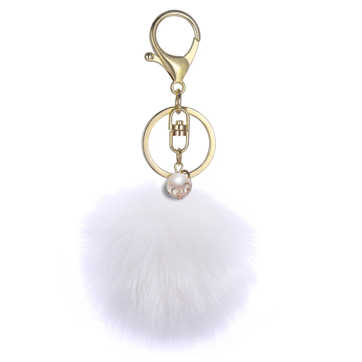 

Navy Pom Ball Key Ring Charms Stylish Design for Handbag Car Decoration Perfect Gift Idea Ball Fuzzy Balls