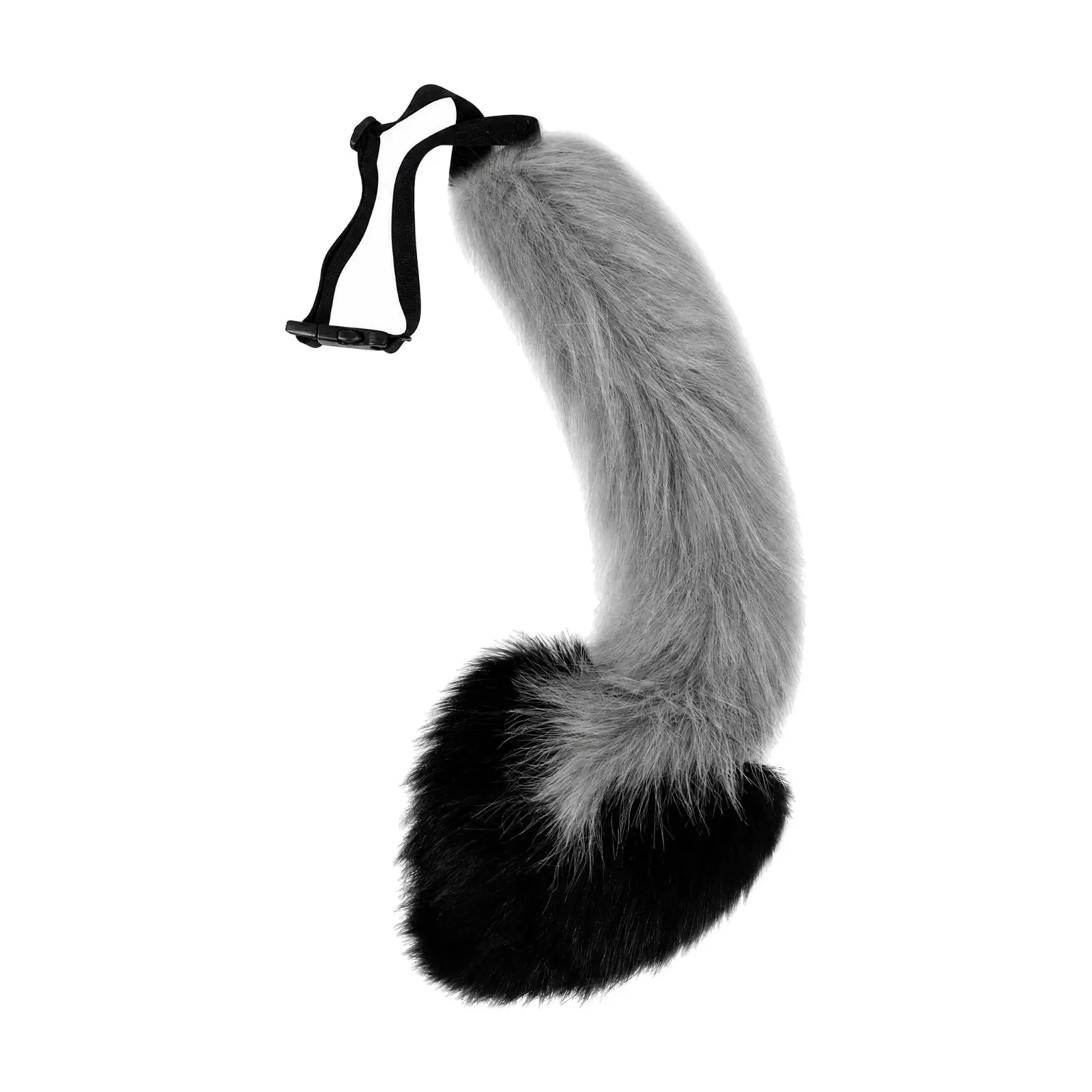 Lightweight Faux Fur Fox Tail with Waist Strap for Cosplay Halloween and Furry Suit