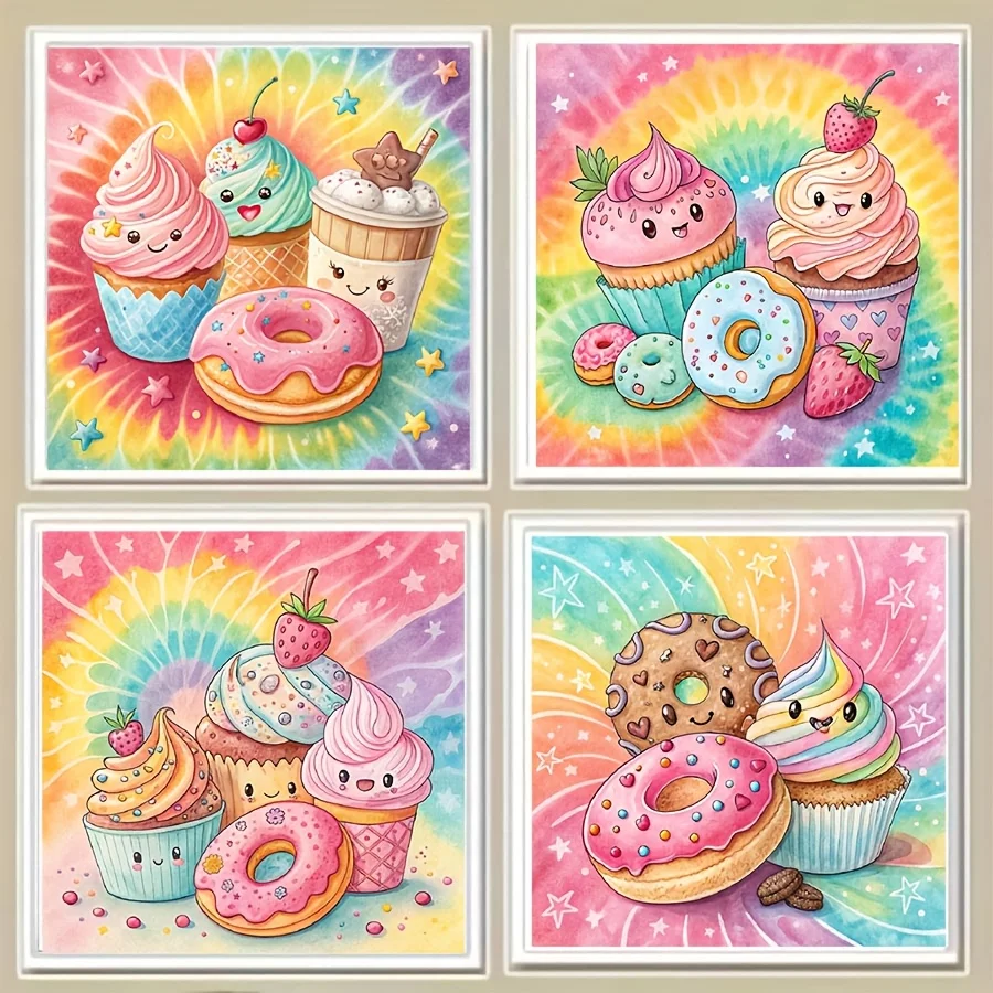 

Colorful Series Donut Ice Cream Cake Theme DIY Jigsaw Puzzle Home Decor Adults Puzzle Game Family Fun Puzzles Educational Gift